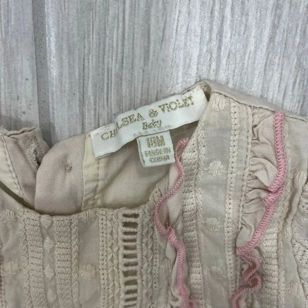 Chelsea & Violet Baby Girl 18M Vintage Style Design Cream Dress